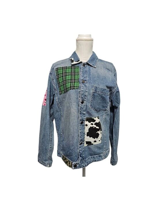 Source Unknown Jackets & Blazers - Upcycled Oversized Jean Jacket Medium